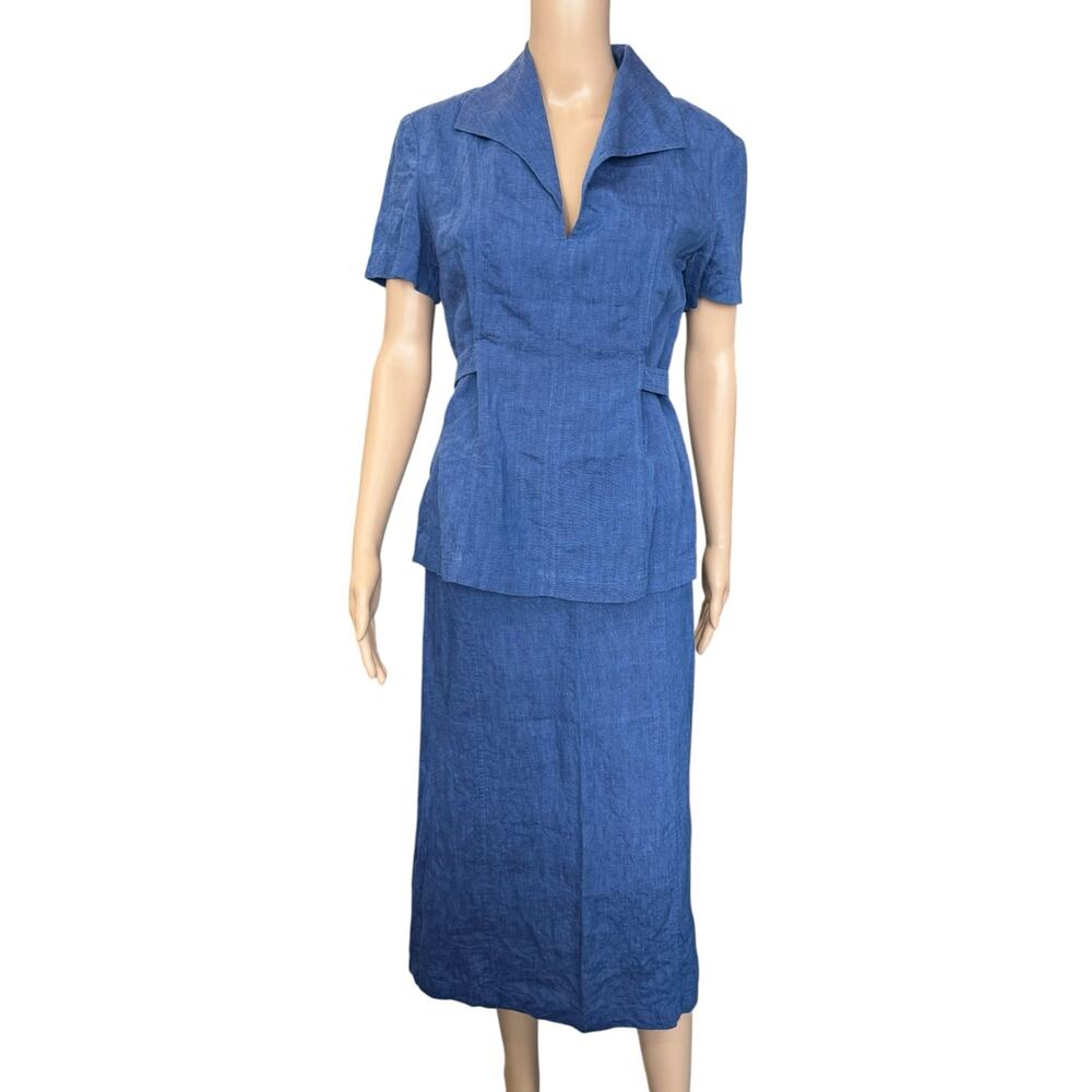 Fendi Vintage Linen Skirt & Top Set